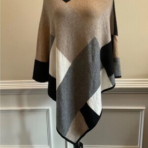 Charter Club Multicolor Cashmere Poncho